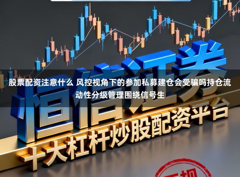 股票配资注意什么 风控视角下的参加私募建仓会受骗吗持仓流动性分级管理围绕信号生