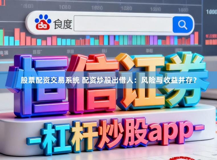 股票配资交易系统 配资炒股出借人：风险与收益并存？